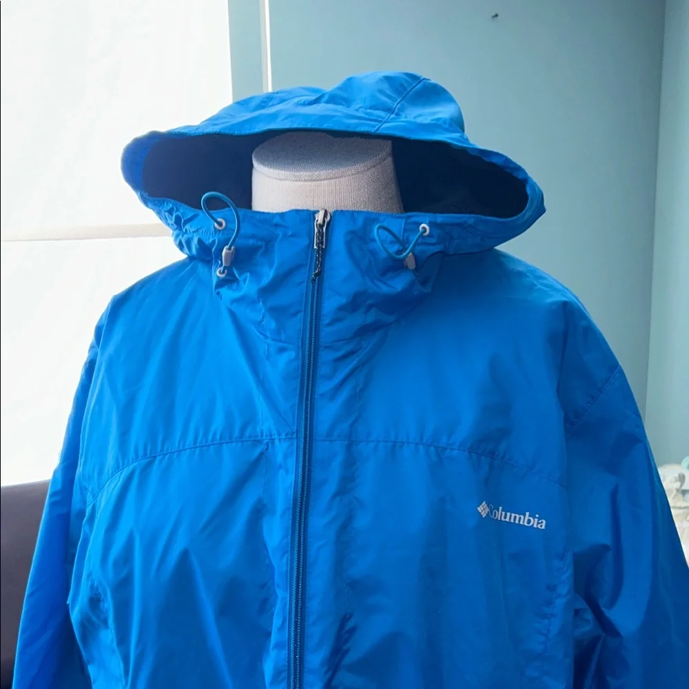 Columbia Women’s Bright Blue Nylon Coat Size 2X - Picture 8 of 14